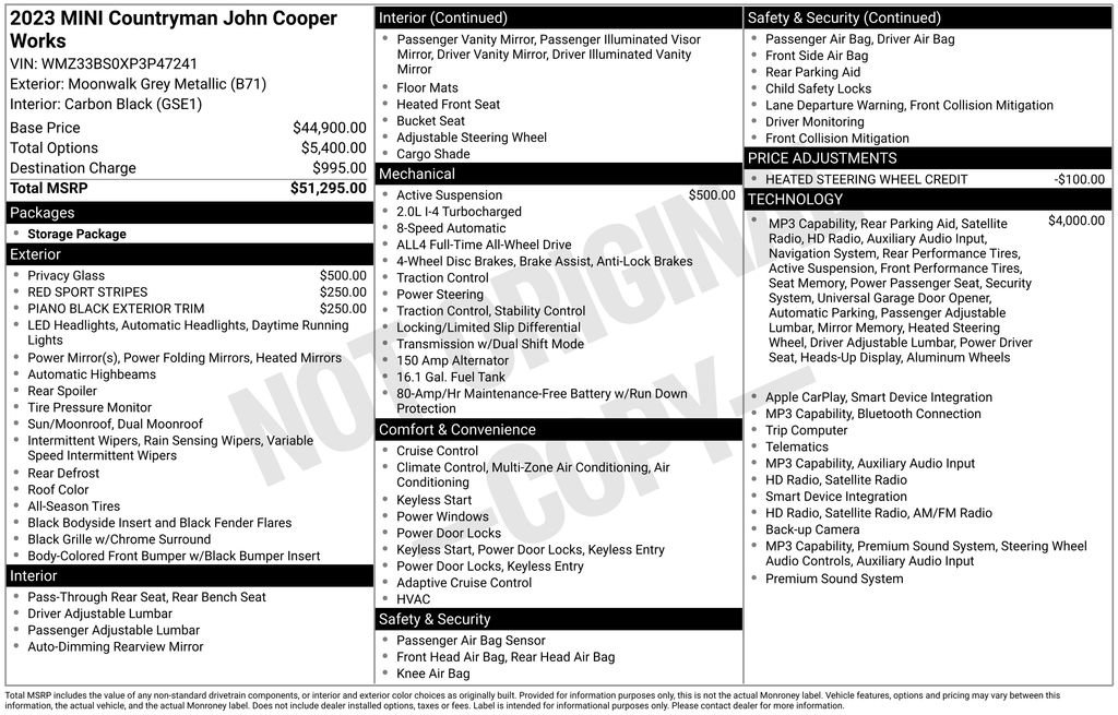 Used 2023 MINI Cooper Countryman John Cooper Works AWD/4WD image 13