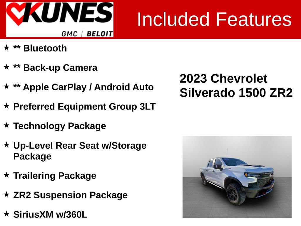 Used 2023 Chevrolet Silverado 1500 ZR2 w/ Technology Package image 2