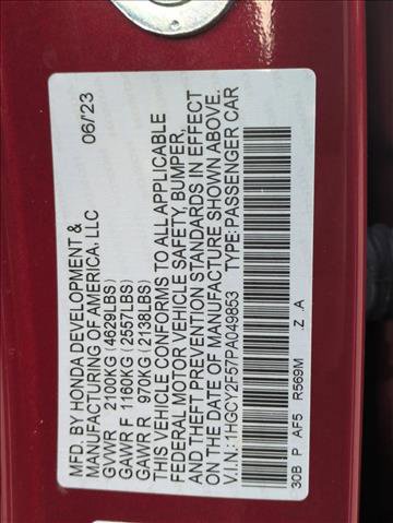 Certified 2023 Honda Accord Sport image 24