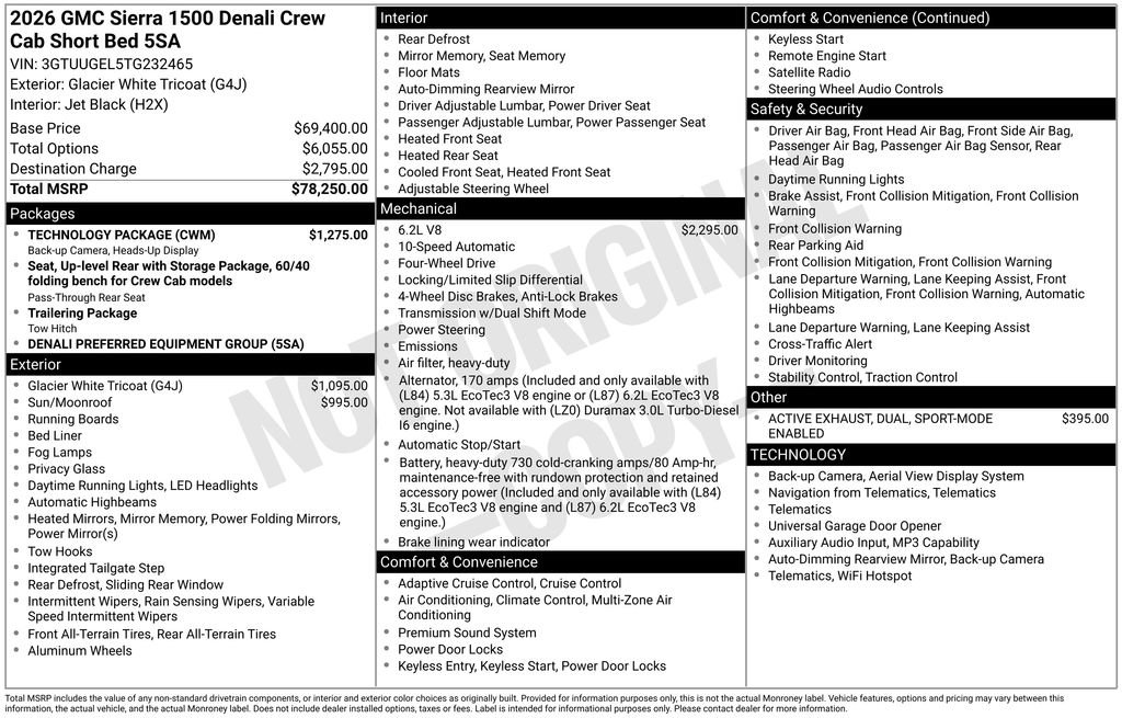 New 2026 GMC Sierra 1500 Denali w/ Technology Package AWD/4WD image 3