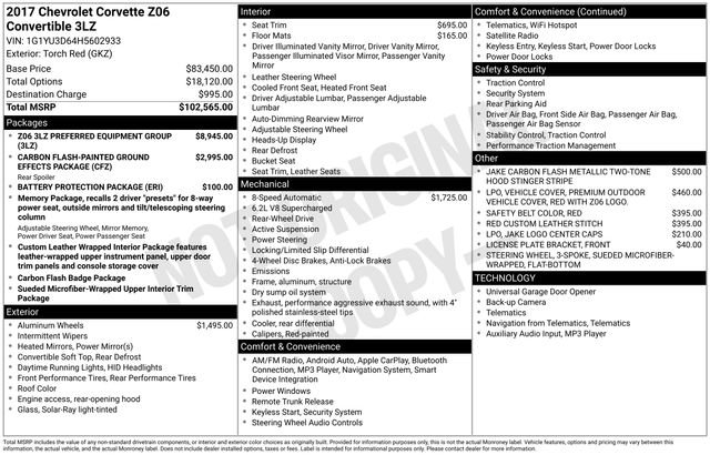 Used 2017 Chevrolet Corvette Z06 image 30