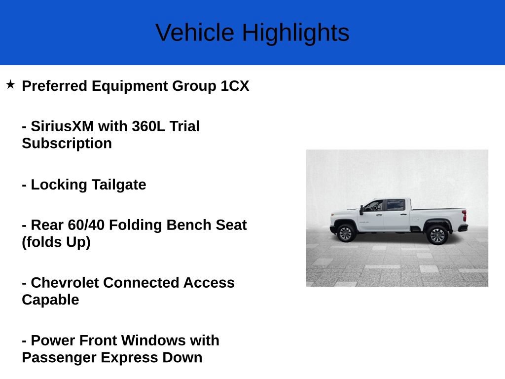 New 2026 Chevrolet Silverado 2500 Custom w/ Custom Value Package RWD image 2