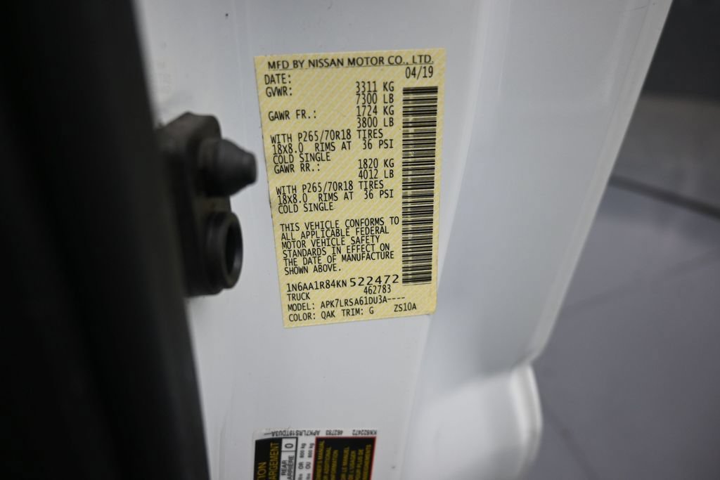 Used 2019 Nissan Titan S w/ S Utility Package AWD/4WD image 15