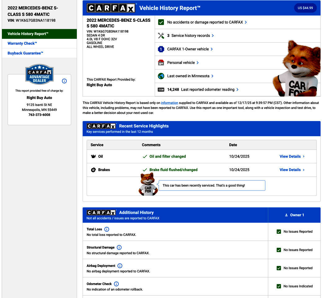 Used 2022 Mercedes-Benz S 580 4MATIC Sedan image 20