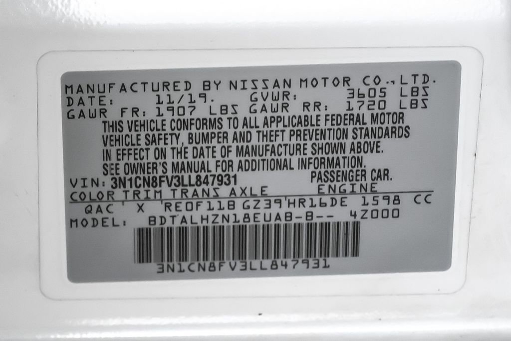 Used 2020 Nissan Versa SR w/ Convenience Package FWD image 59