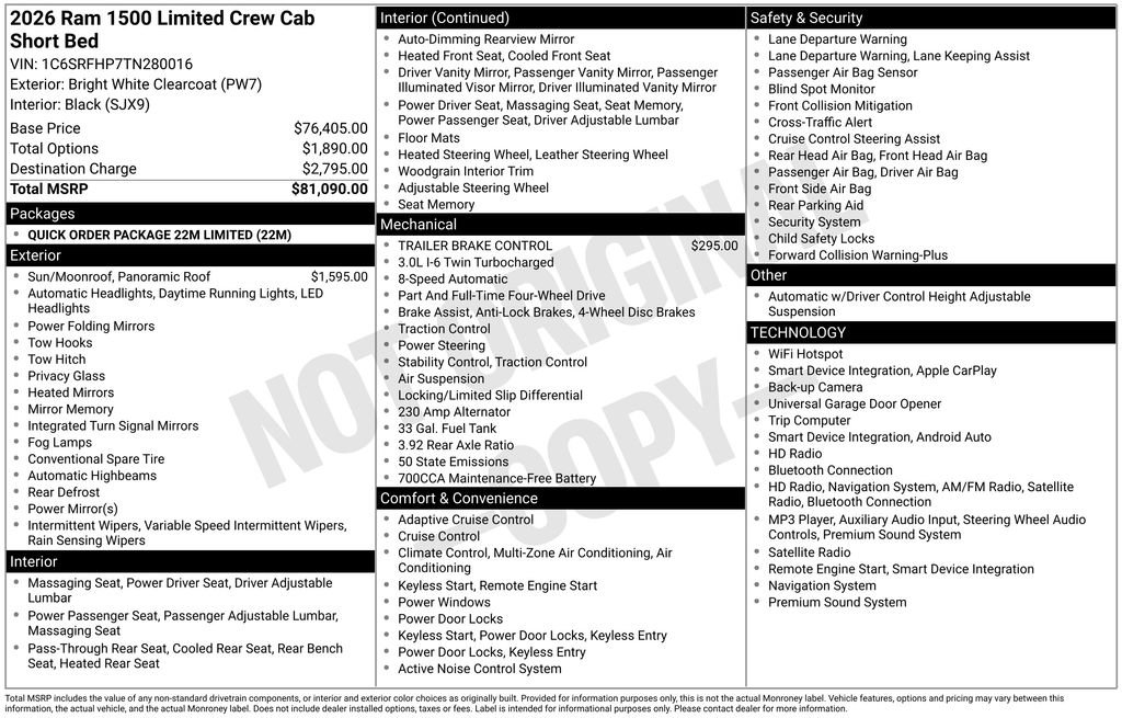 Used 2026 RAM 1500 Limited AWD/4WD image 10