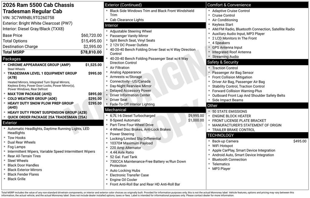 New 2026 RAM 5500 Tradesman w/ Chrome Appearance Group image 3