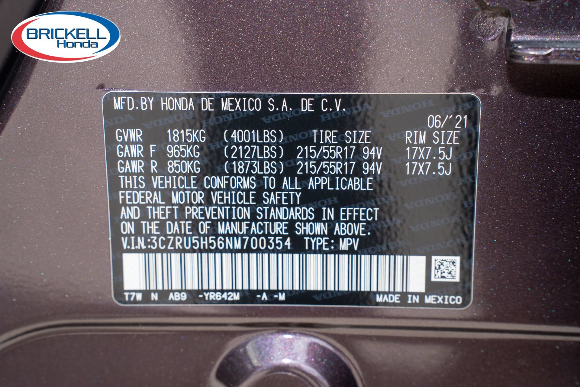 Certified 2022 Honda HR-V EX image 38