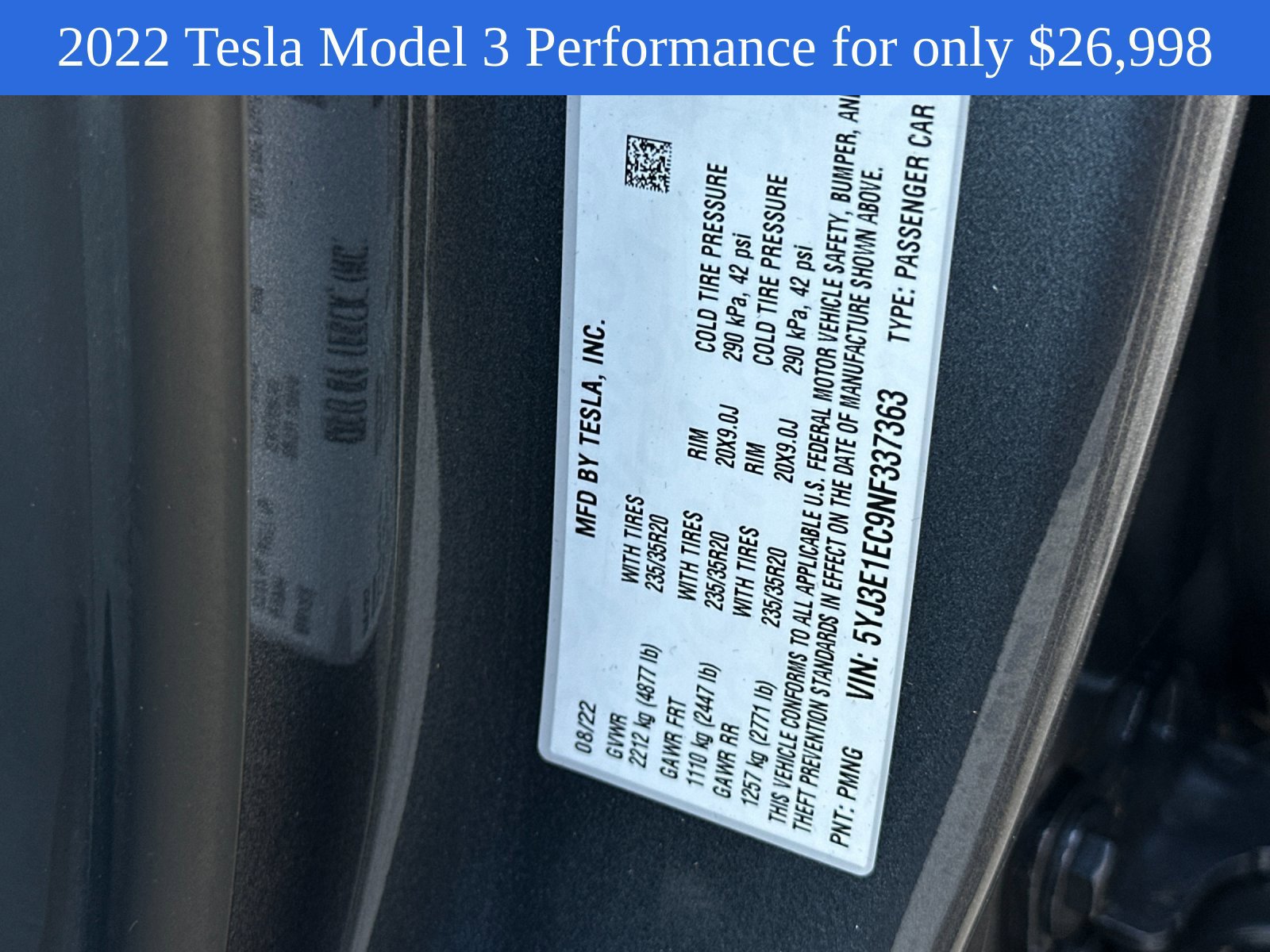 Used 2022 Tesla Model 3 Performance AWD/4WD image 28