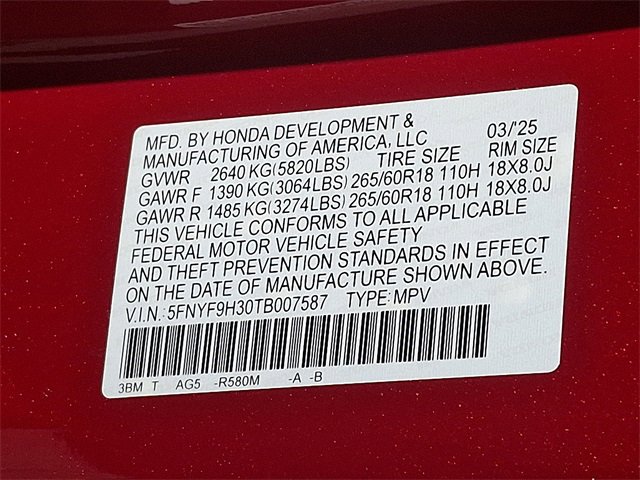 New 2026 Honda Passport RTL image 18