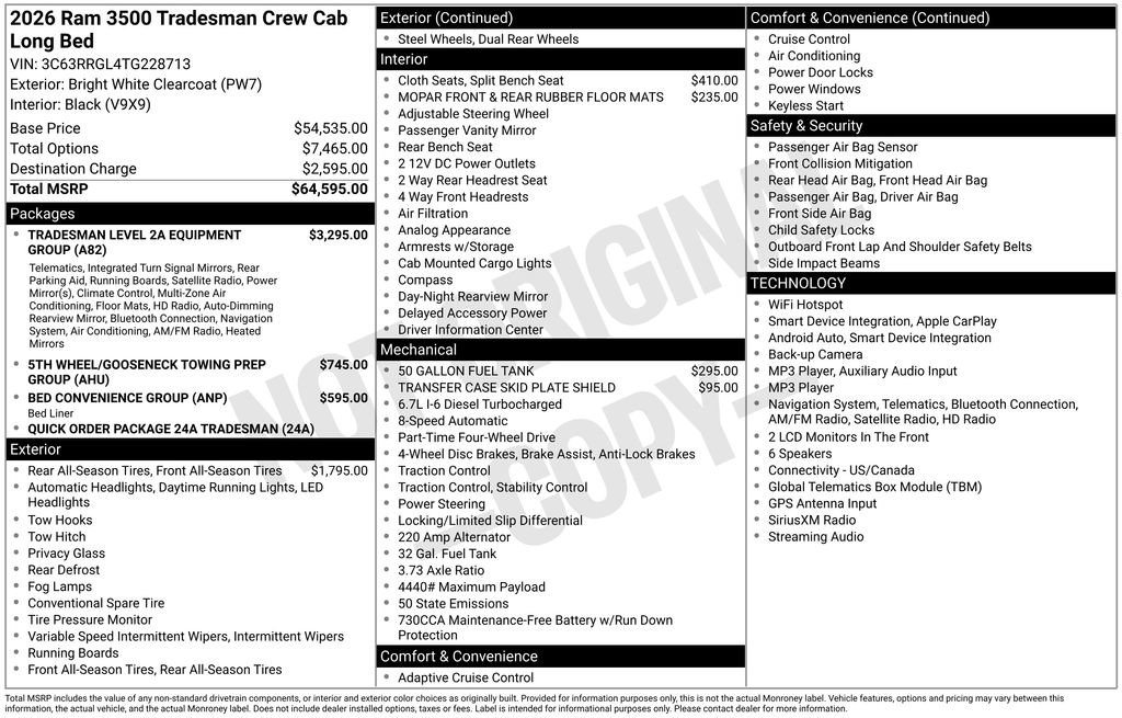 Used 2026 RAM 3500 Tradesman AWD/4WD image 32