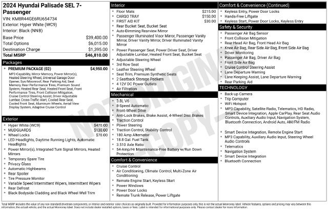 Used 2024 Hyundai Palisade SEL w/ Premium Package FWD image 5