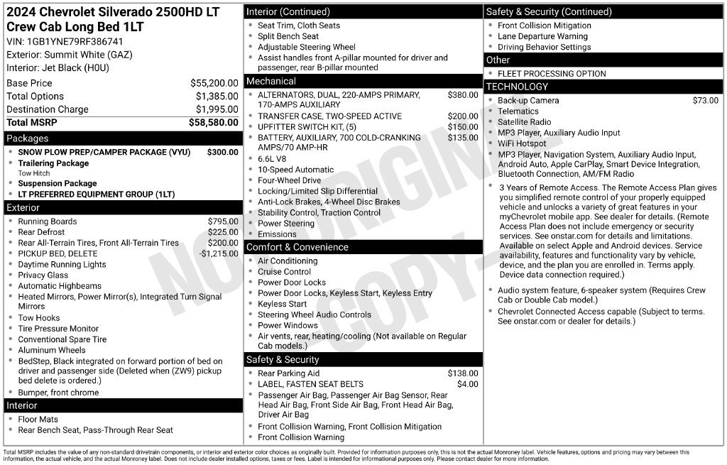 Used 2024 Chevrolet Silverado 2500 LT w/ Snow Plow Prep/Camper Package AWD/4WD image 4