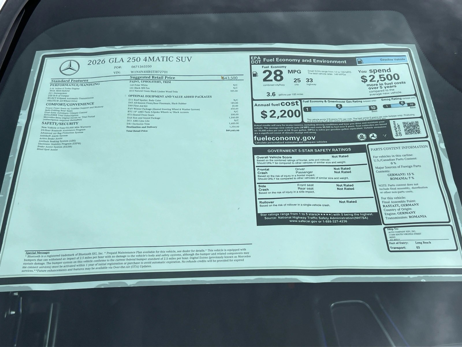 New 2026 Mercedes-Benz GLA 250 4MATIC image 19