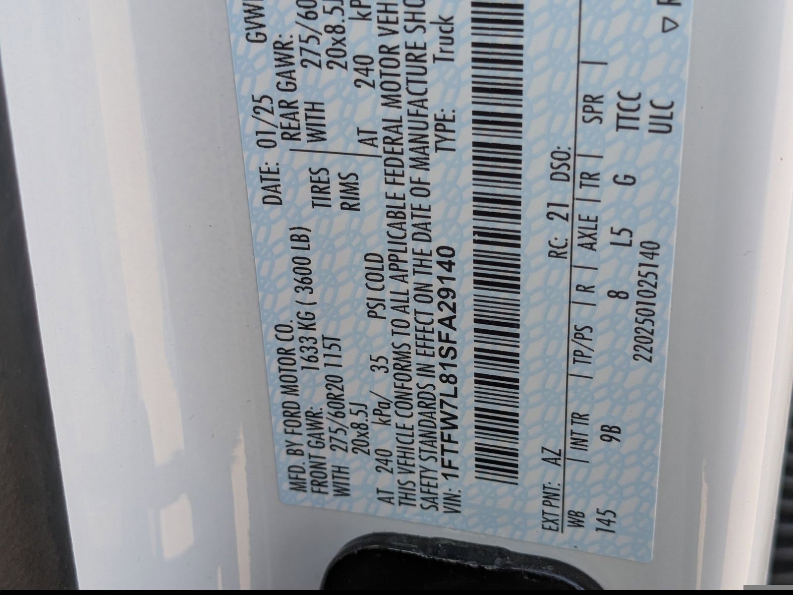 Used 2025 Ford F150 Platinum w/ Equipment Group 702A High image 20