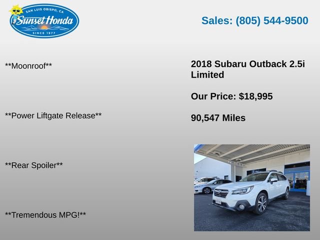 Used 2018 Subaru Outback 2.5i Limited AWD/4WD image 7