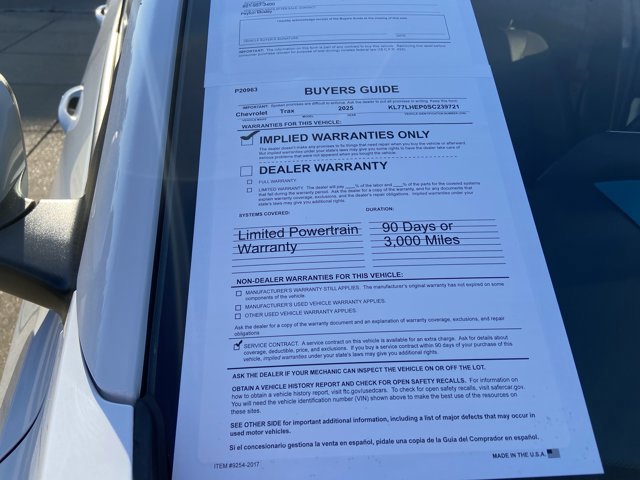 Used 2025 Chevrolet Trax LT w/ LT Convenience Package FWD image 5
