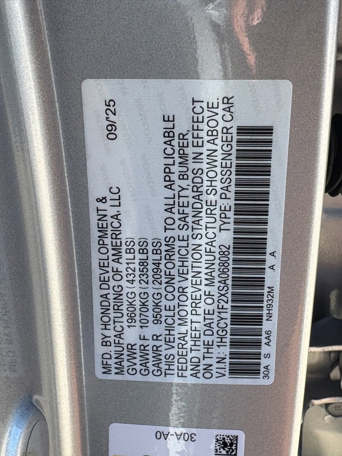 New 2025 Honda Accord LX image 22