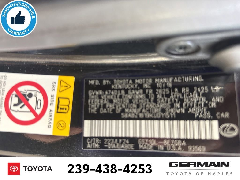Used 2019 Lexus ES 350 F Sport w/ Accessory Package 2 FWD image 24