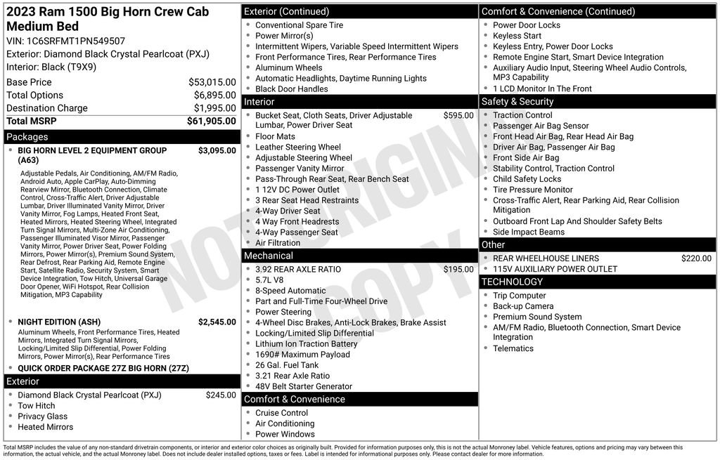Used 2023 RAM 1500 Big Horn AWD/4WD image 39