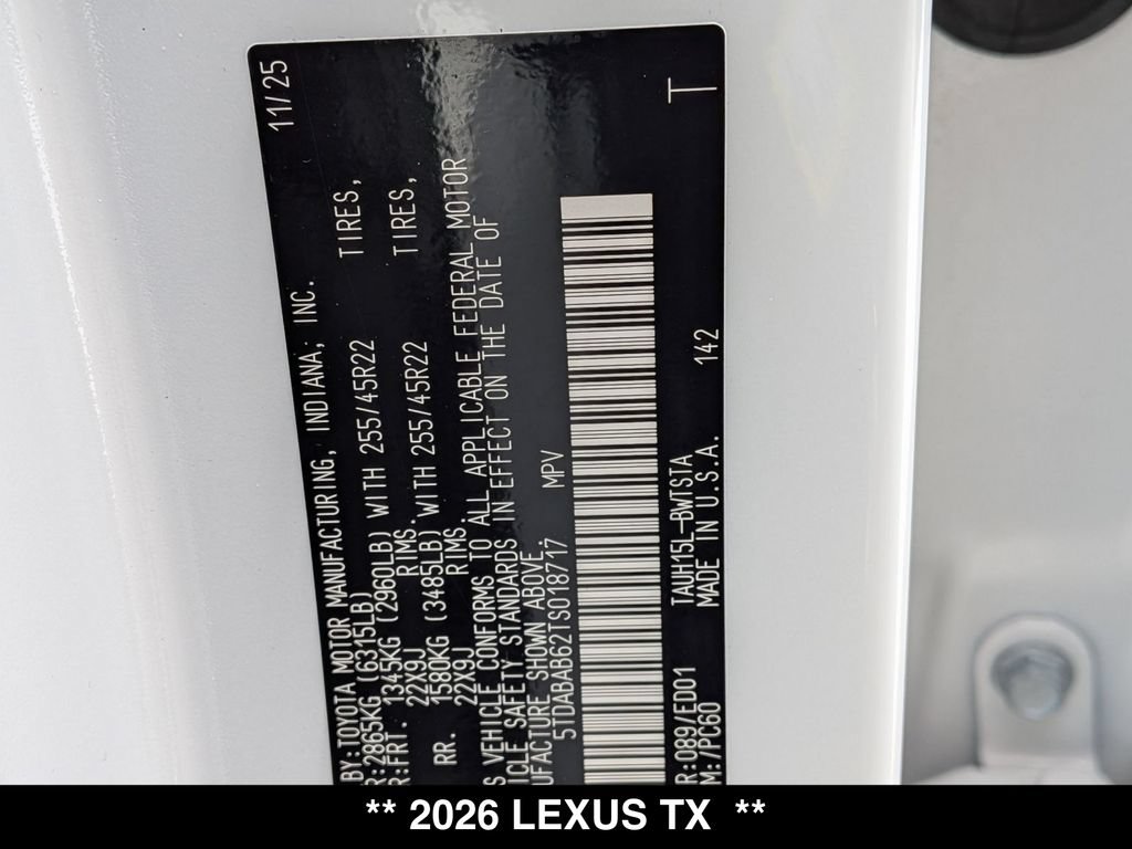 New 2026 Lexus TX 500h AWD w/ Technology Package image 30