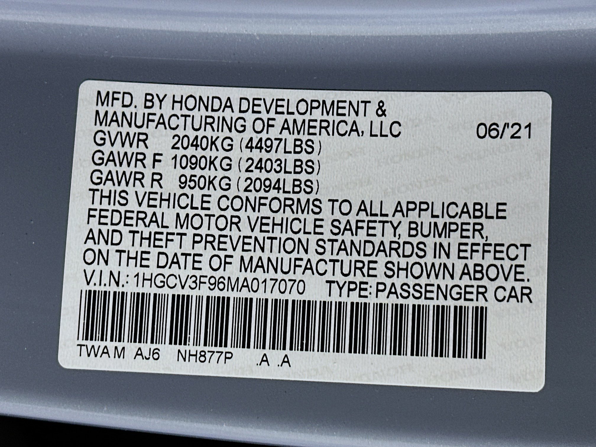Used 2021 Honda Accord Touring image 12