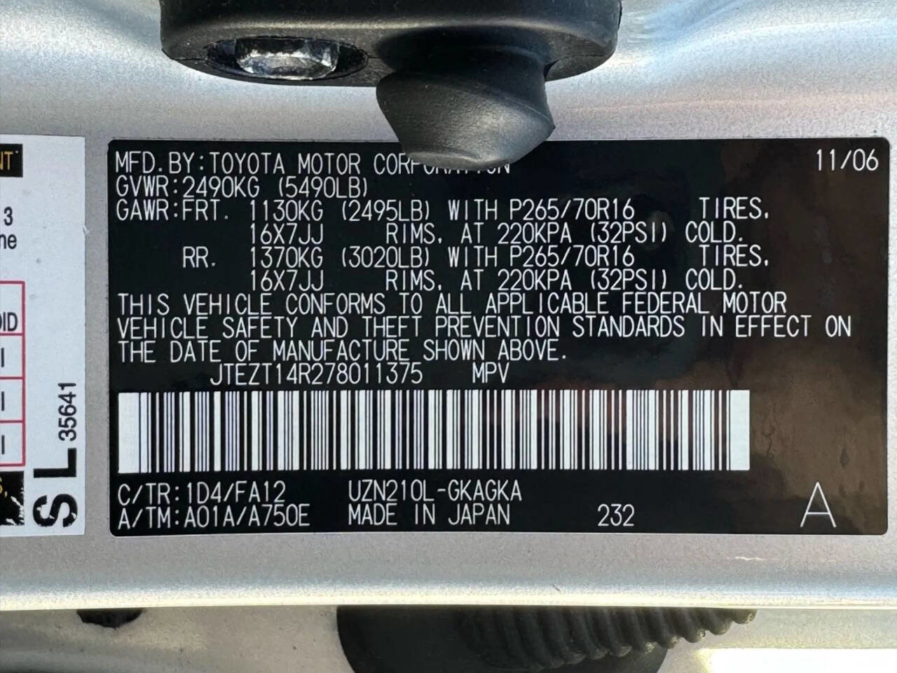 Used 2007 Toyota 4Runner Sport RWD image 29
