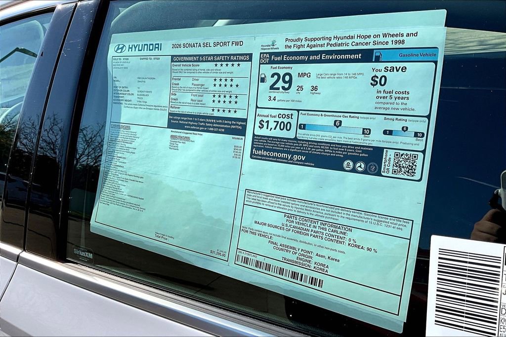 New 2026 Hyundai Sonata SEL image 16