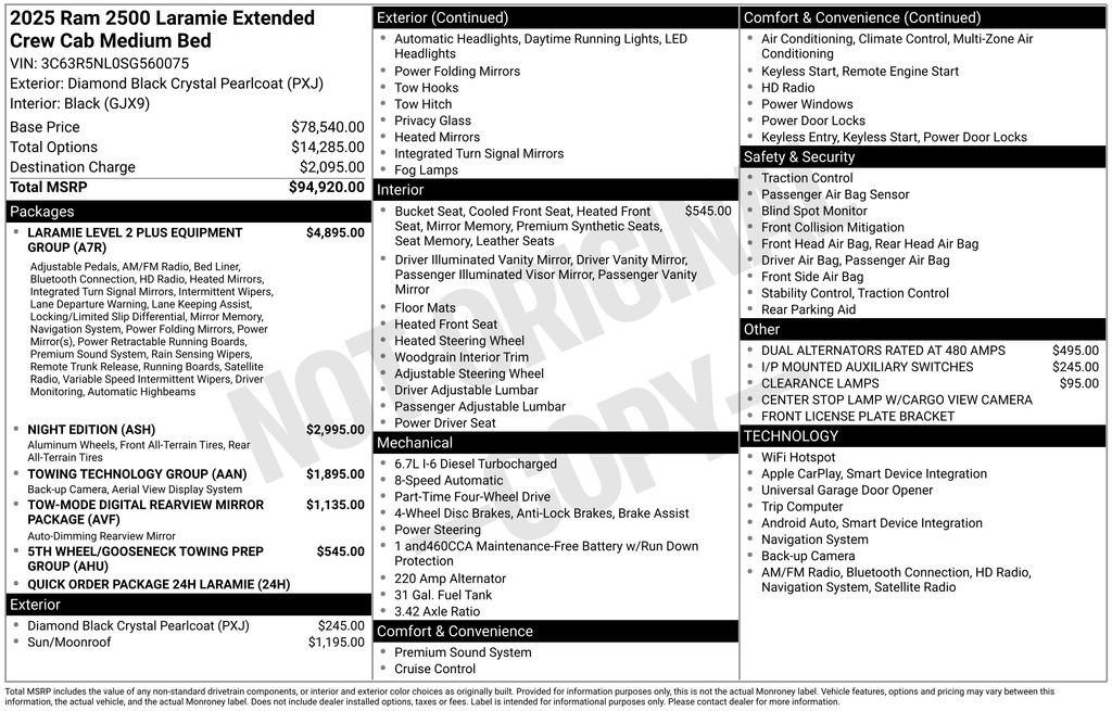 New 2025 RAM 2500 Laramie AWD/4WD image 90