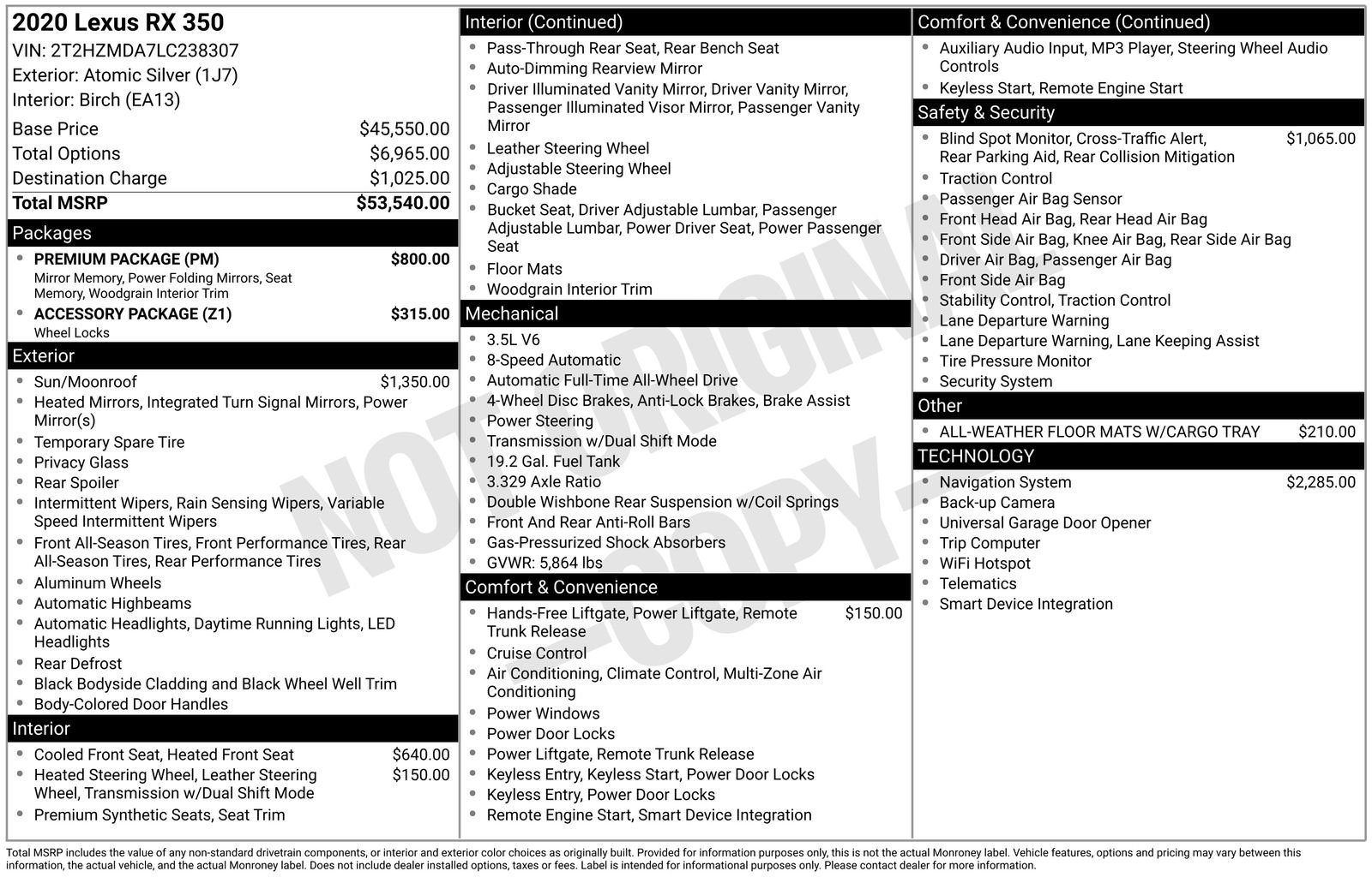 Used 2020 Lexus RX 350 AWD w/ Premium Package image 29