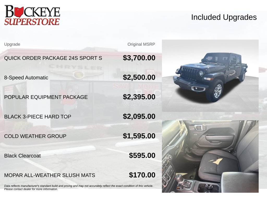 Certified 2023 Jeep Gladiator Sport AWD/4WD image 9