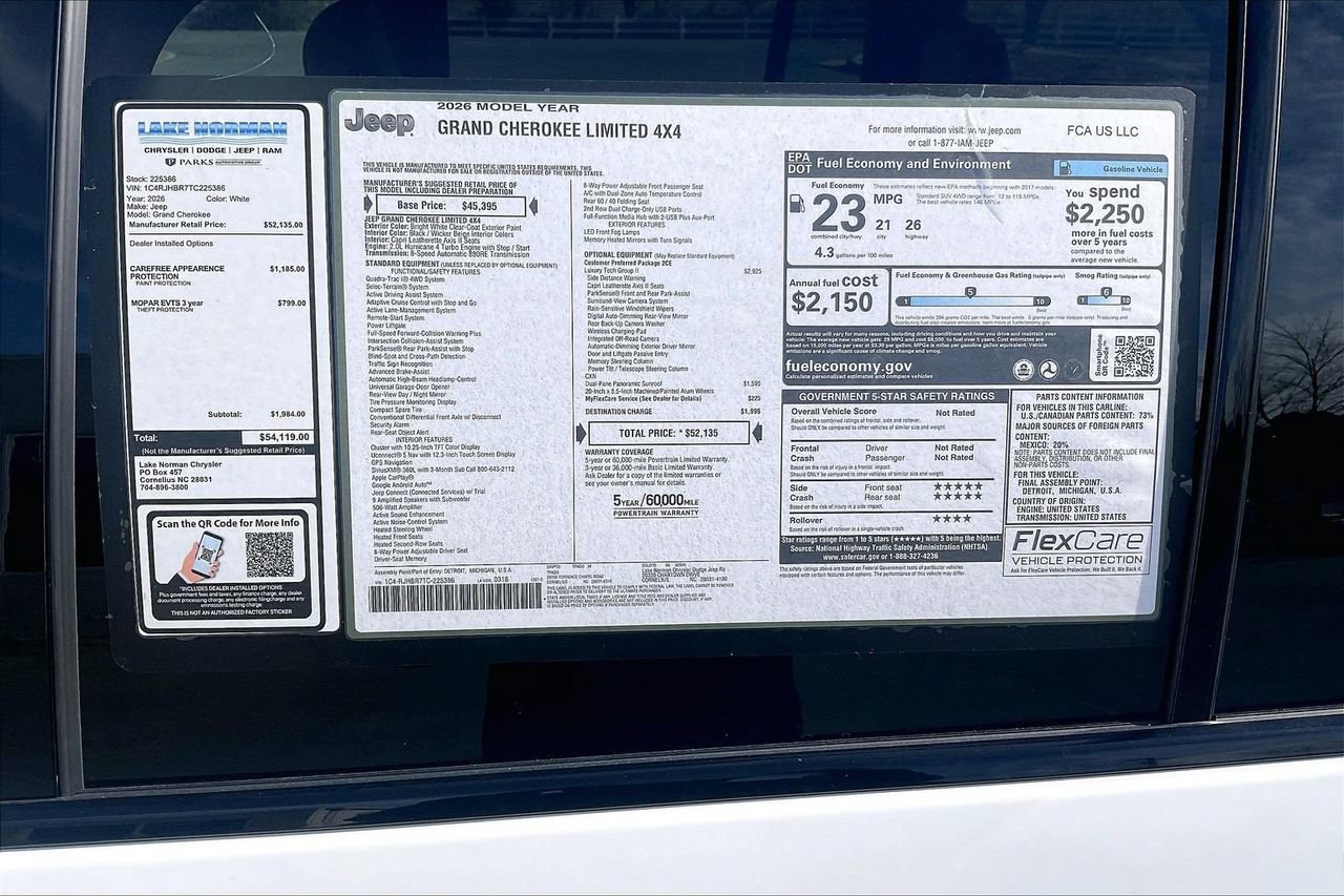 New 2026 Jeep Grand Cherokee Limited w/ Luxury Tech Group II AWD/4WD image 38