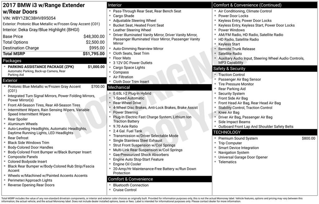 Used 2017 BMW i3 w/ Range Extender image 7