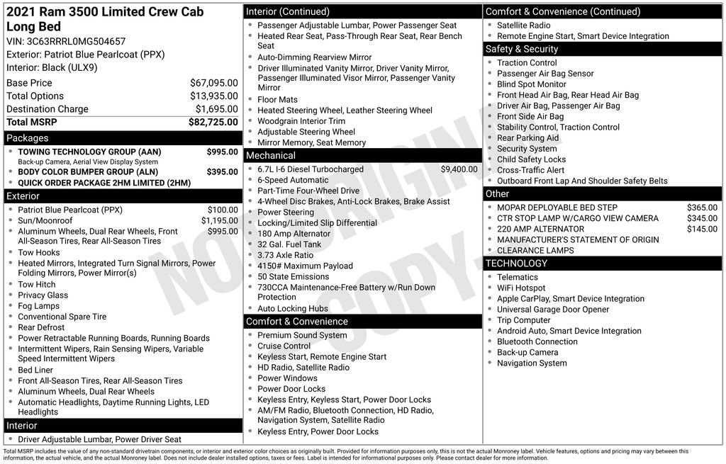 Used 2021 RAM 3500 Limited w/ Towing Technology Group AWD/4WD image 41