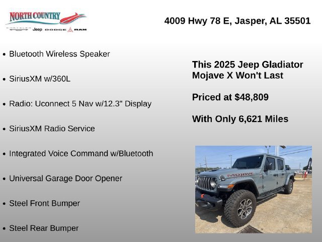 Used 2025 Jeep Gladiator Mojave AWD/4WD image 23