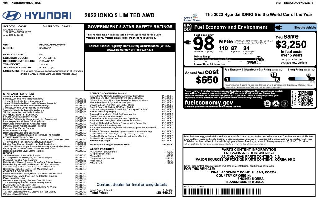 Used 2022 Hyundai Ioniq 5 Limited image 3