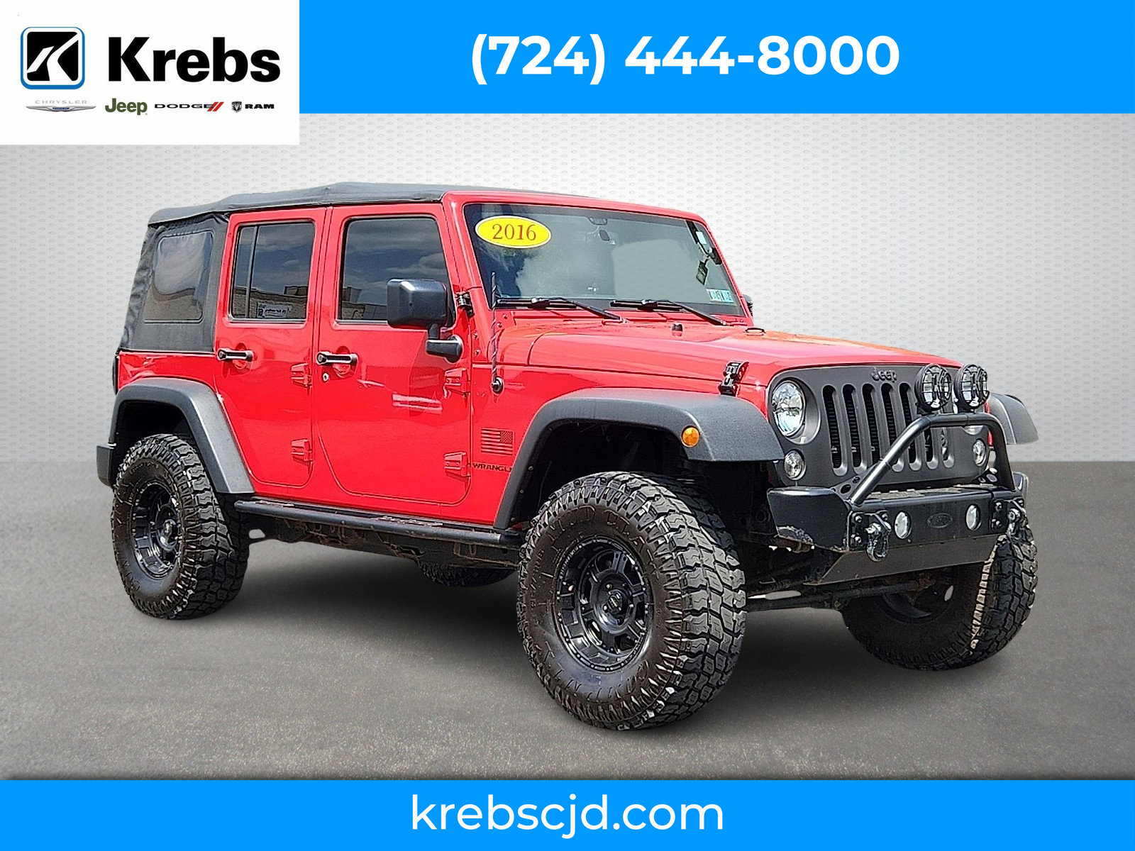 Certified 2016 Jeep Wrangler Unlimited Sport w/ Quick Order Package 24S AWD/4WD image 1