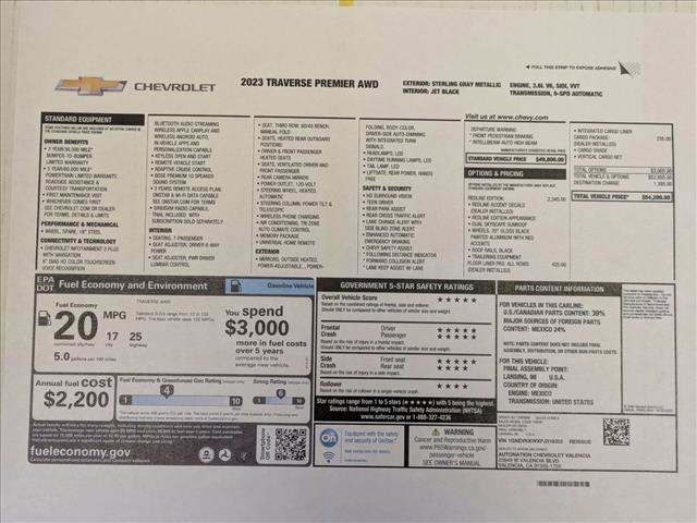 Certified 2023 Chevrolet Traverse Premier w/ Redline Edition image 30