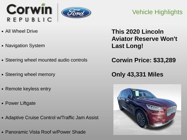 Used 2020 Lincoln Aviator Reserve w/ Equipment Group 201A image 6