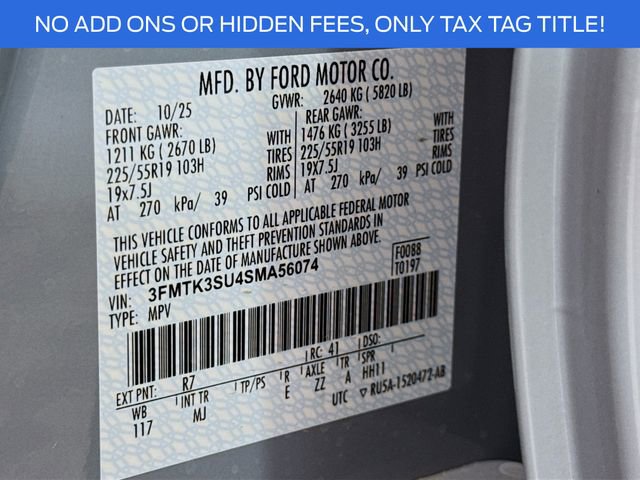 New 2025 Ford Mustang Mach-E Premium w/ Interior Protection Package image 33