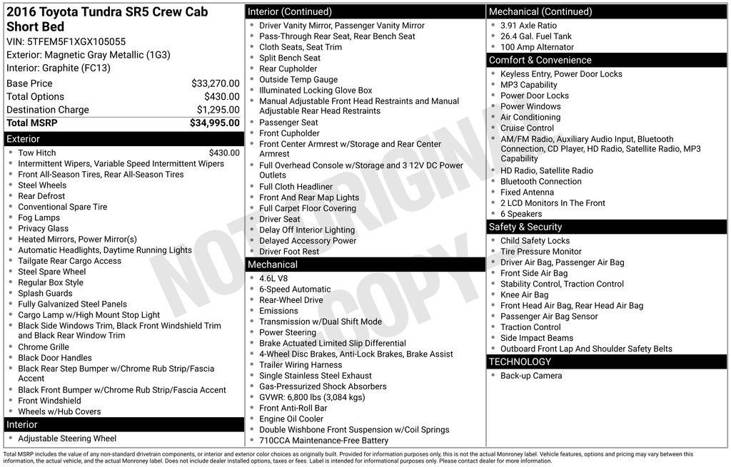 Used 2016 Toyota Tundra SR5 RWD image 34