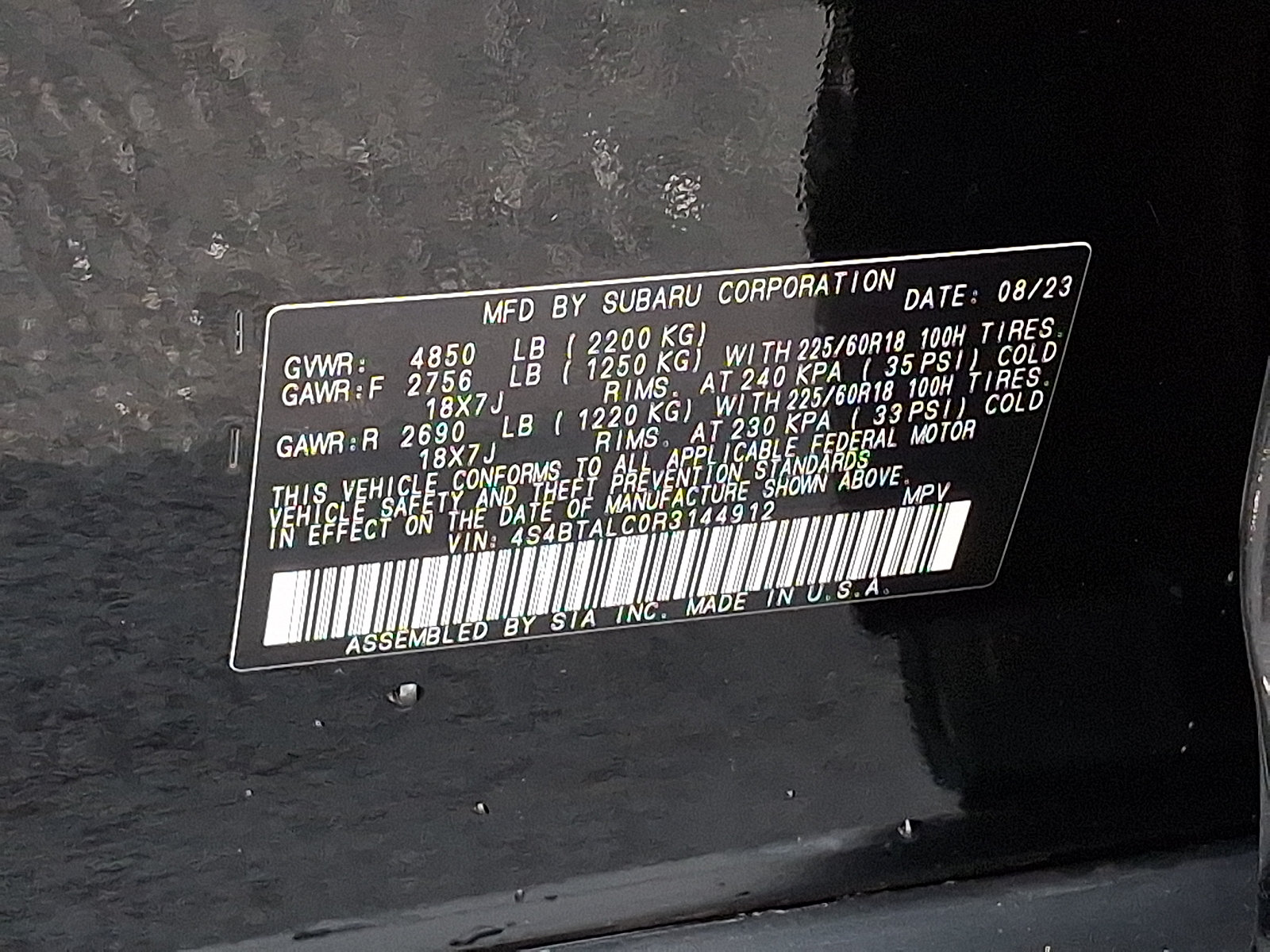 Certified 2024 Subaru Outback Onyx Edition AWD/4WD image 27