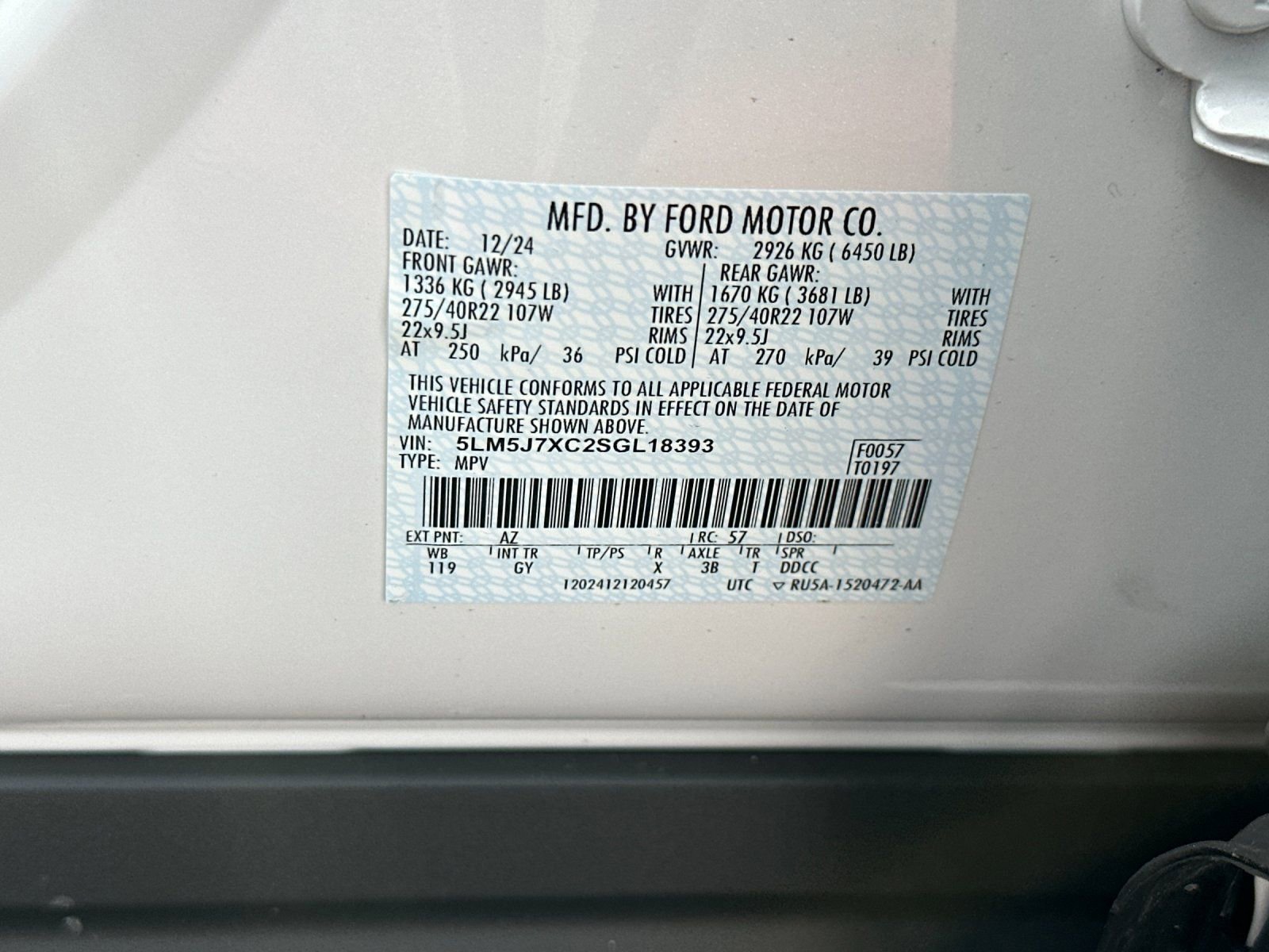New 2025 Lincoln Aviator Reserve w/ Equipment Group 201A image 35