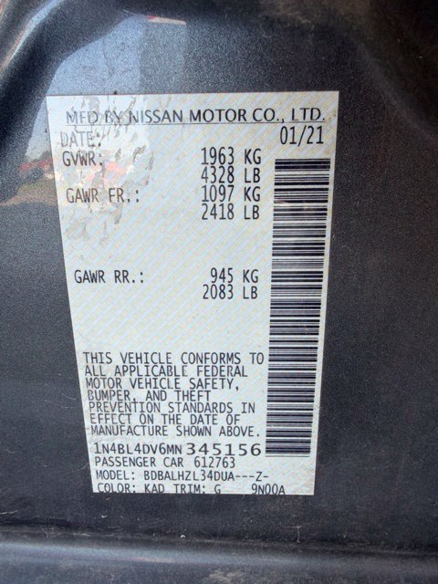 Used 2021 Nissan Altima 2.5 SV FWD image 8