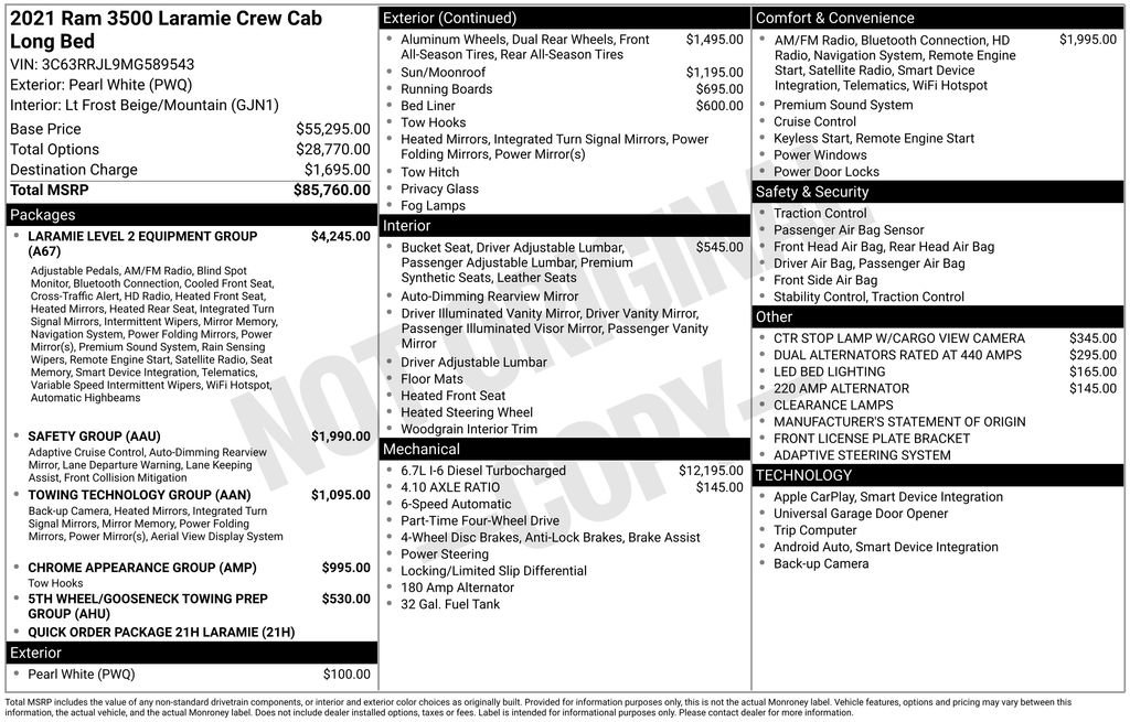 Used 2021 RAM 3500 Laramie image 16