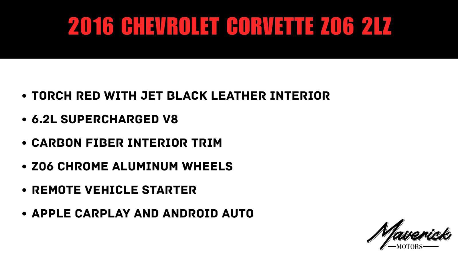 Used 2016 Chevrolet Corvette Z06 w/ 2LZ Preferred Equipment Group RWD image 2