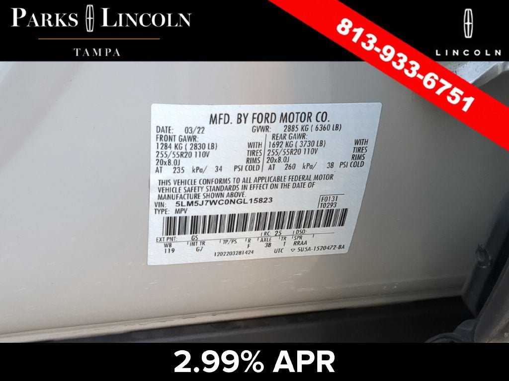 Certified 2022 Lincoln Aviator Reserve w/ Elements Package Plus RWD image 38