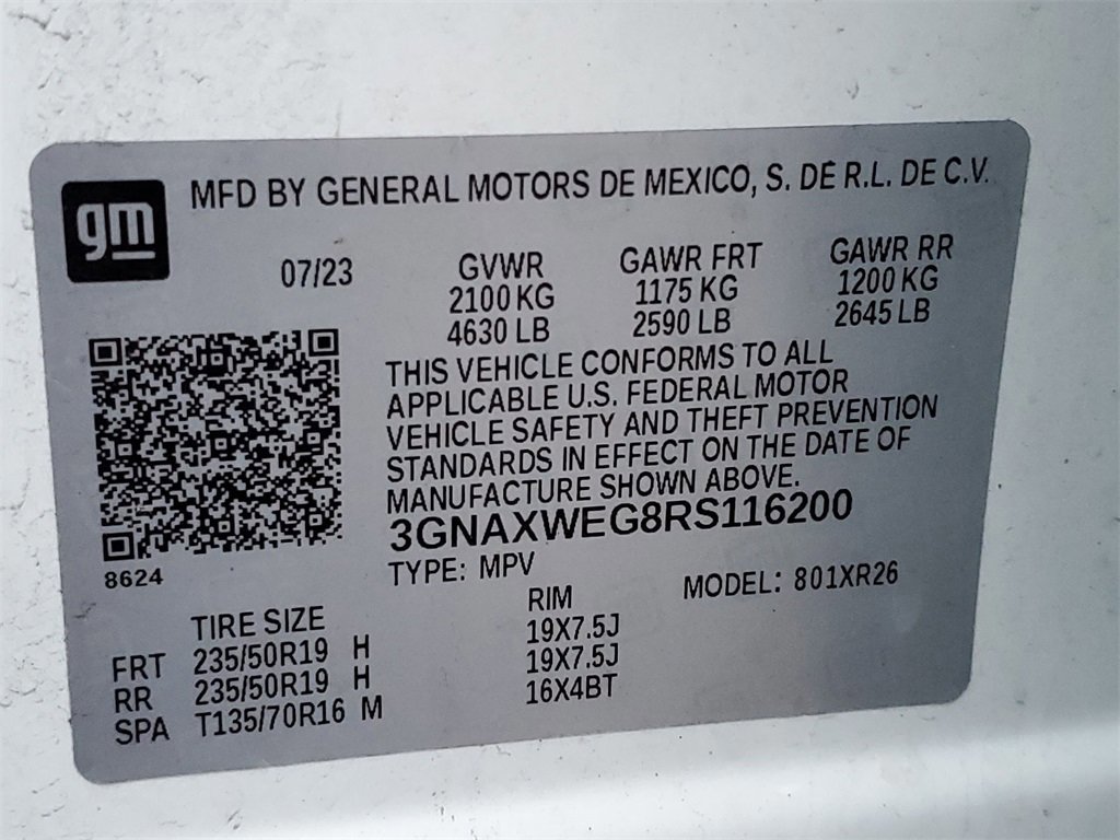 Certified 2024 Chevrolet Equinox RS w/ RS Leather Package image 34