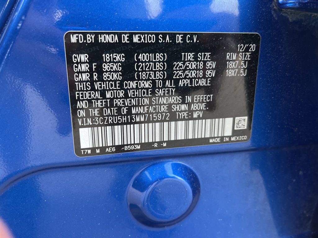 Certified 2021 Honda HR-V Sport image 11