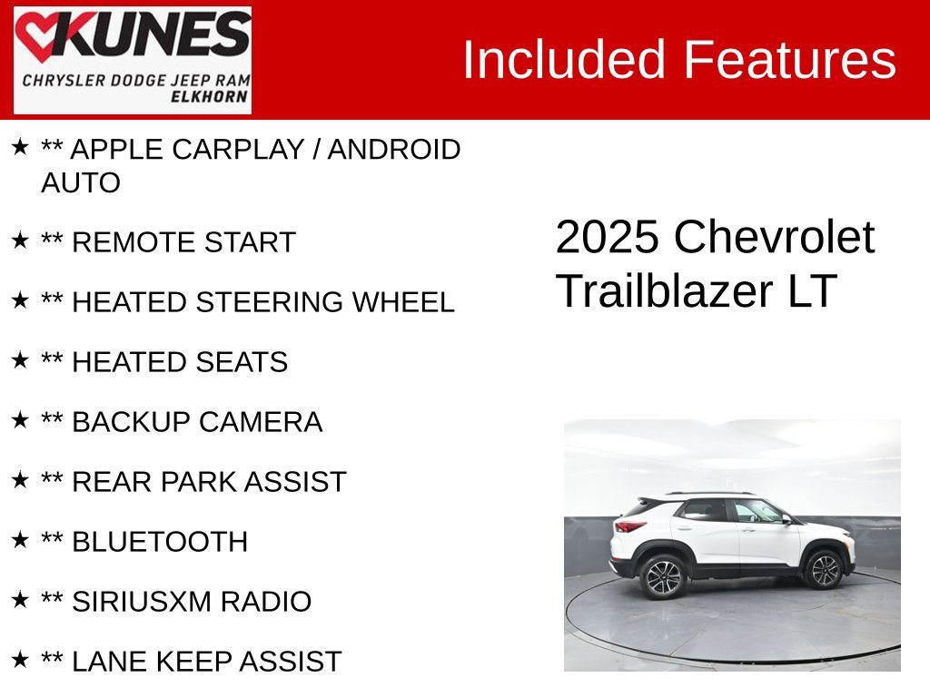 Used 2025 Chevrolet TrailBlazer LT AWD/4WD image 3